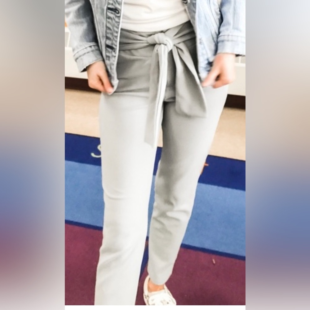 She + Sky tie waist skinny pants